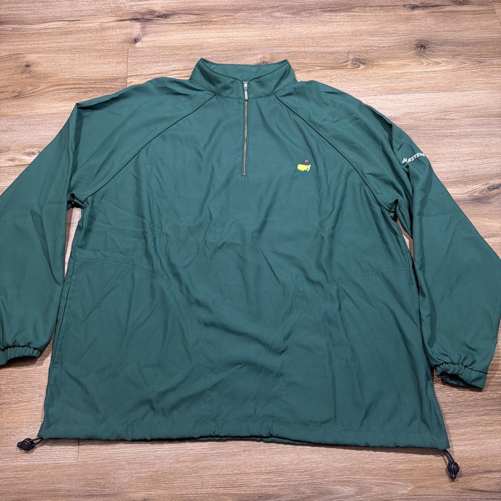 Vintage Masters Collection 1/4 Zip Pullover Men XL‎ Golf Green WindBreaker